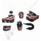 Kit plastique de moto enfant E-Fat kids NOIR-ROUGE