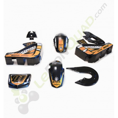 Kit plastique de moto enfant E-Fat kids NOIR-ORANGE