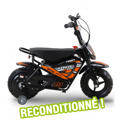 Moto enfant électrique KEROX 250W E-Fat kids ORANGE reconditionnée