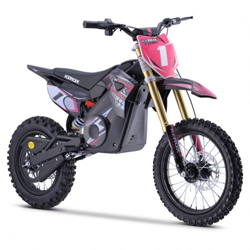 Pit Bike électrique 1300W enfant KEROX E-STORM ROSE