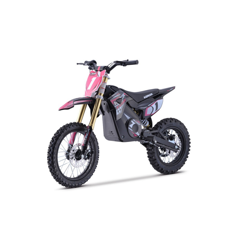 Pit Bike électrique 1300W enfant KEROX E-STORM ROSE