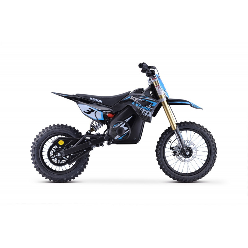 Pit Bike électrique 1300W enfant KEROX E-STORM BLEU