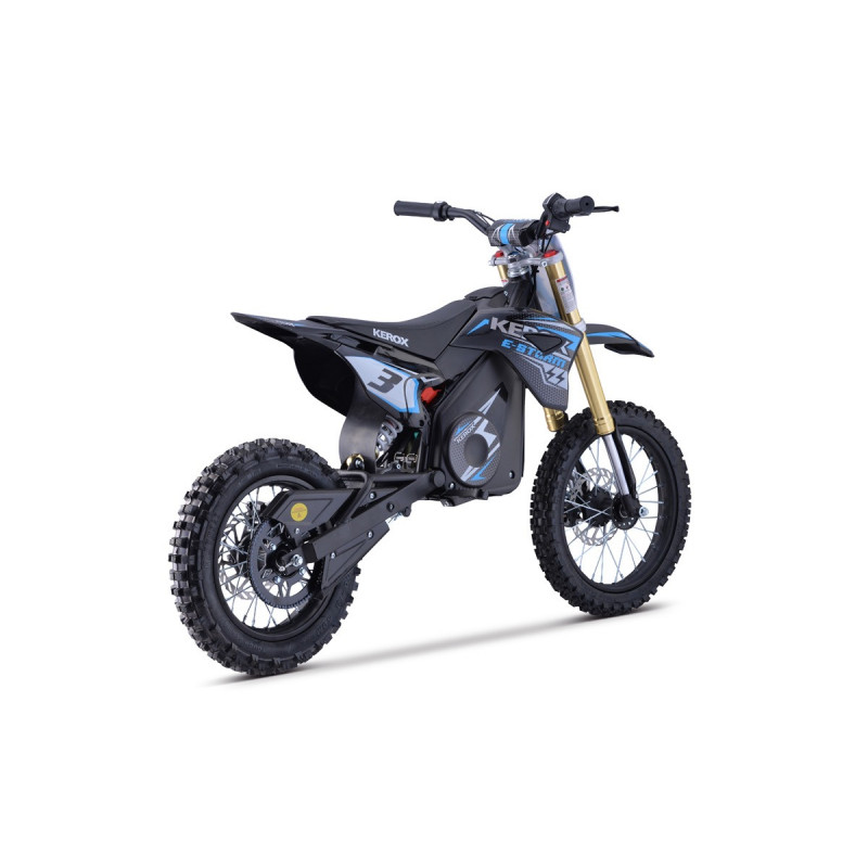 Pit Bike électrique 1300W enfant KEROX E-STORM BLEU
