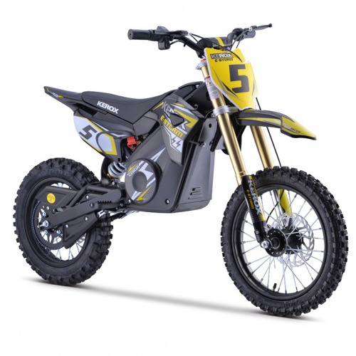 Pit Bike électrique 1300W enfant KEROX E-STORM JAUNE