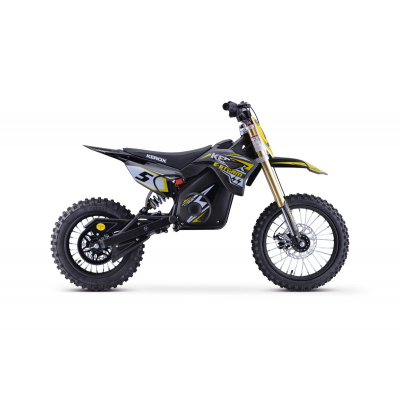 Pit Bike électrique 1300W enfant KEROX E-STORM JAUNE