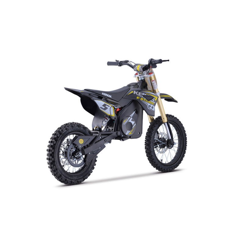 Pit Bike électrique 1300W enfant KEROX E-STORM JAUNE