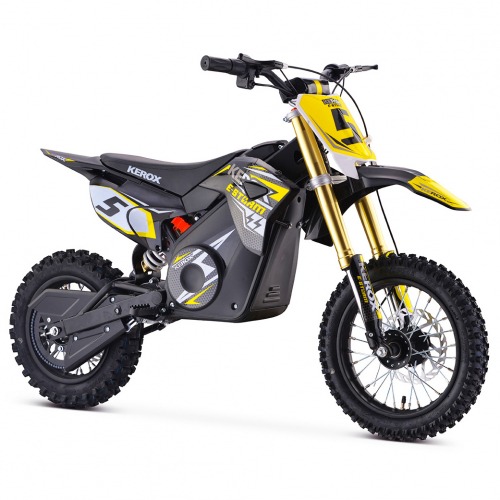 Pit Bike électrique 1000W enfant KEROX E-STORM JAUNE