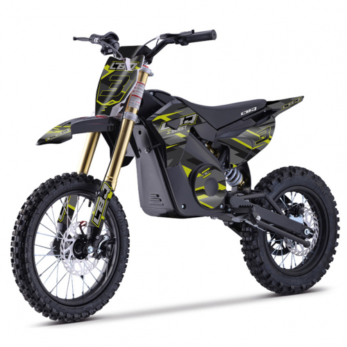 Dirt Bike électrique 1300W enfant LBQ E-BLAST JAUNE