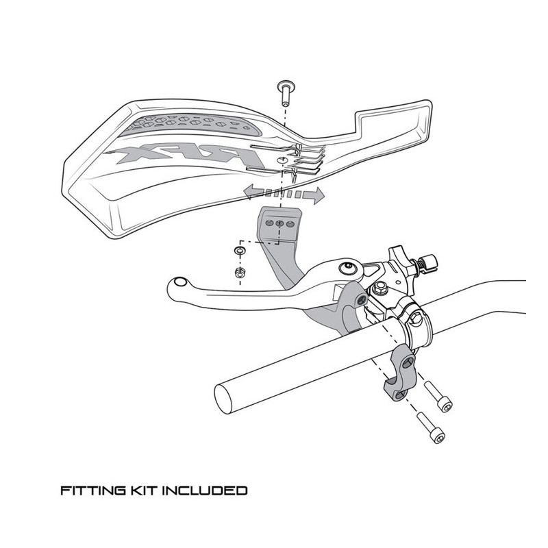 Protège-mains RFX BLEU/ BLANC série 1