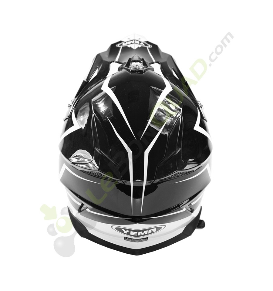 Casque enfant Noir, taille yl, de chez Yema pour quad et moto