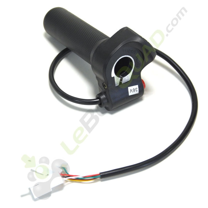 Commande d'accélérateur avec voyant de charge et bouton de phare de quad électrique