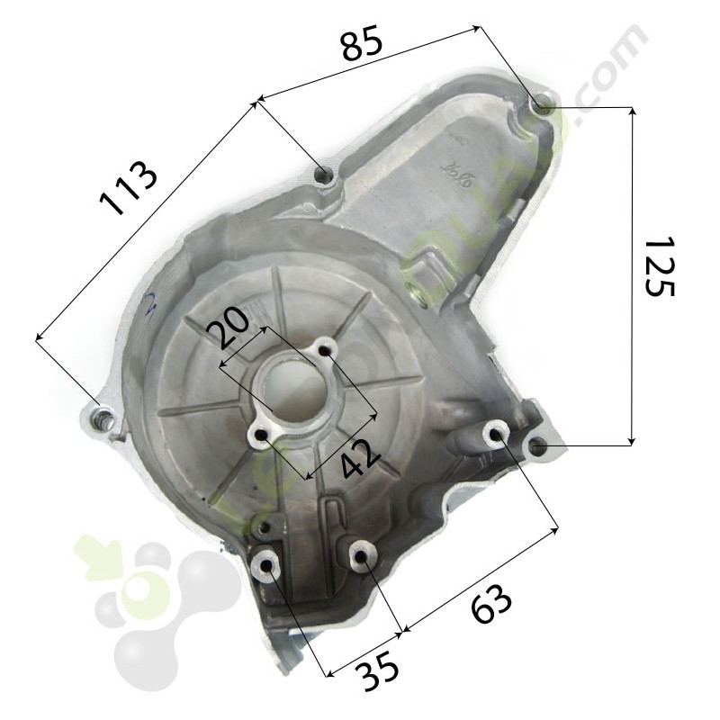 Carter d'allumage noir, démarreur haut de Quad 110 et quad 125