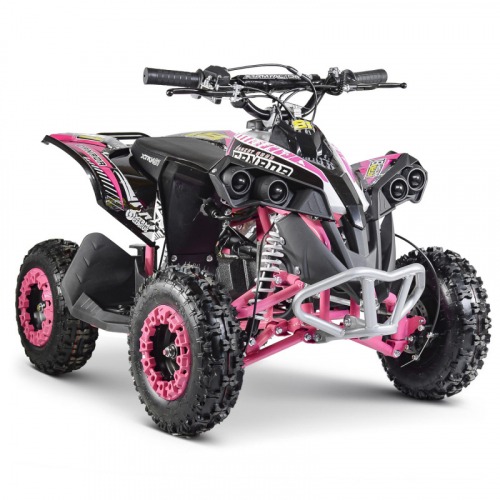 Quad électrique rose 1000w destiné aux jeunes enfants