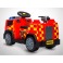 Camion électrique enfant Pompier 22W ROUGE Kingtoys