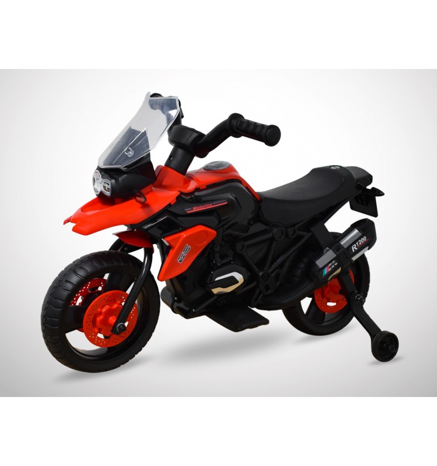 Moto Électrique Enfant APRILIA Dorsoduro 900 36W / 12V Noir KINGTOYS