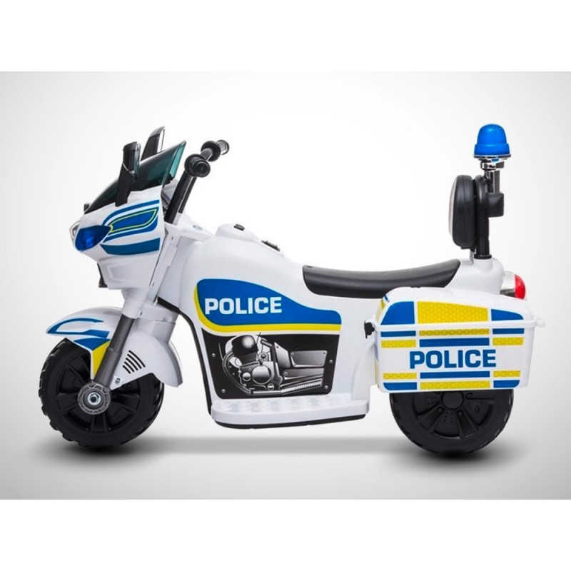 Moto électrique enfant Police 22W - KINGTOYS