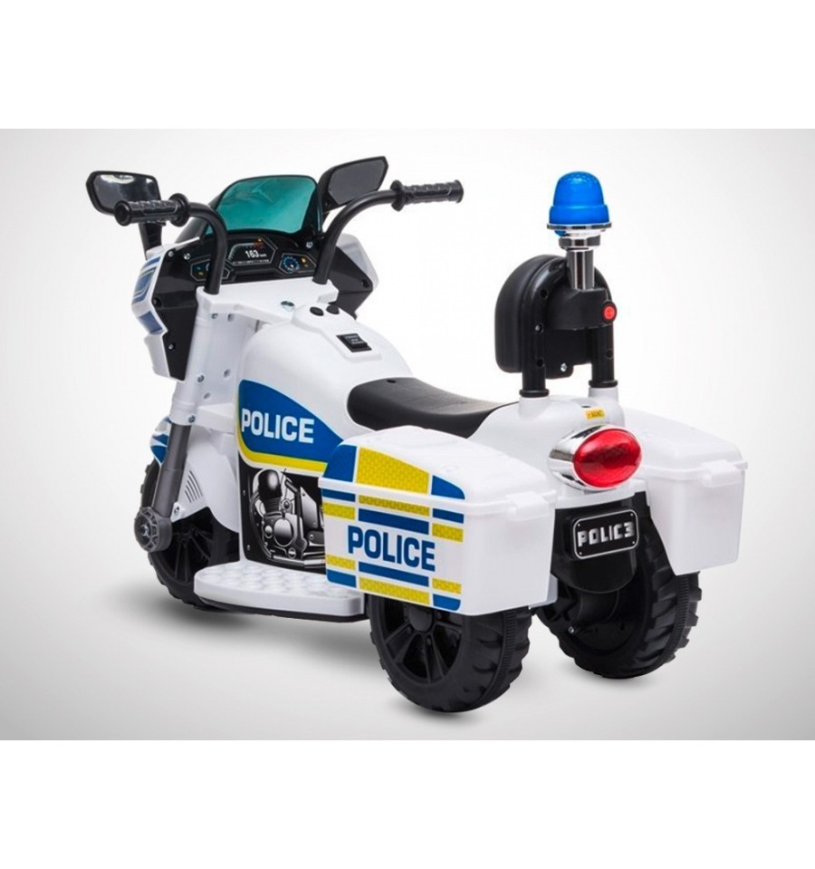 Moto scooter électrique policier enfant 6 V 3 Km/h - Brico Privé