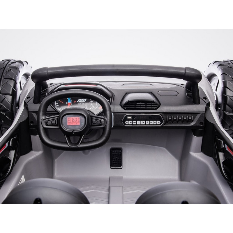 Buggy électrique enfant 2 places 240w GRIS SLIDER KINGTOYS