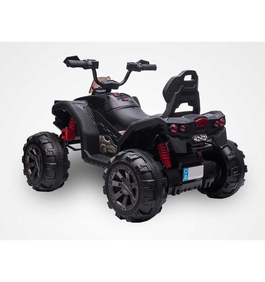 Quad électrique noir 12V pour enfants de moins de 3 ans