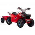 Quad électrique enfant 6V ROUGE à remorque BISON KINGTOYS Quad électrique enfant 6V ROUGE à remorque BISON KINGTOYS