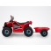 Quad électrique enfant 6V ROUGE à remorque BISON KINGTOYS