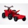 Quad électrique enfant 6V ROUGE à remorque BISON KINGTOYS