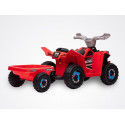 Quad électrique enfant 6V ROUGE à remorque BISON KINGTOYS Quad électrique enfant 6V ROUGE à remorque BISON KINGTOYS