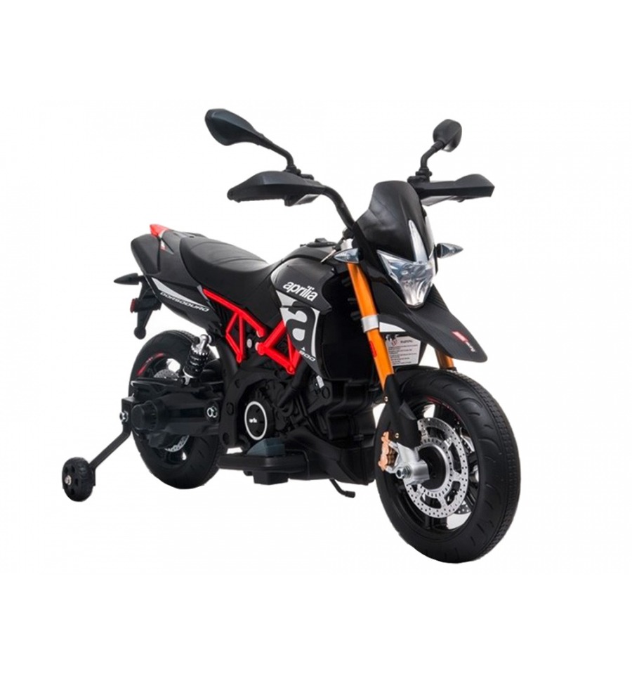 Moto électrique enfant aprilia dorsoduro 12v, 1 noir Sweeek