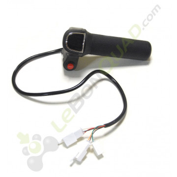 Commande d'accélérateur avec voyant de charge et bouton on/off de quad électrique