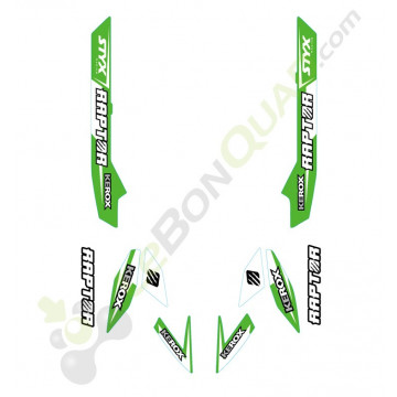 Kit décoration KEROX Raptor vert quad enfant