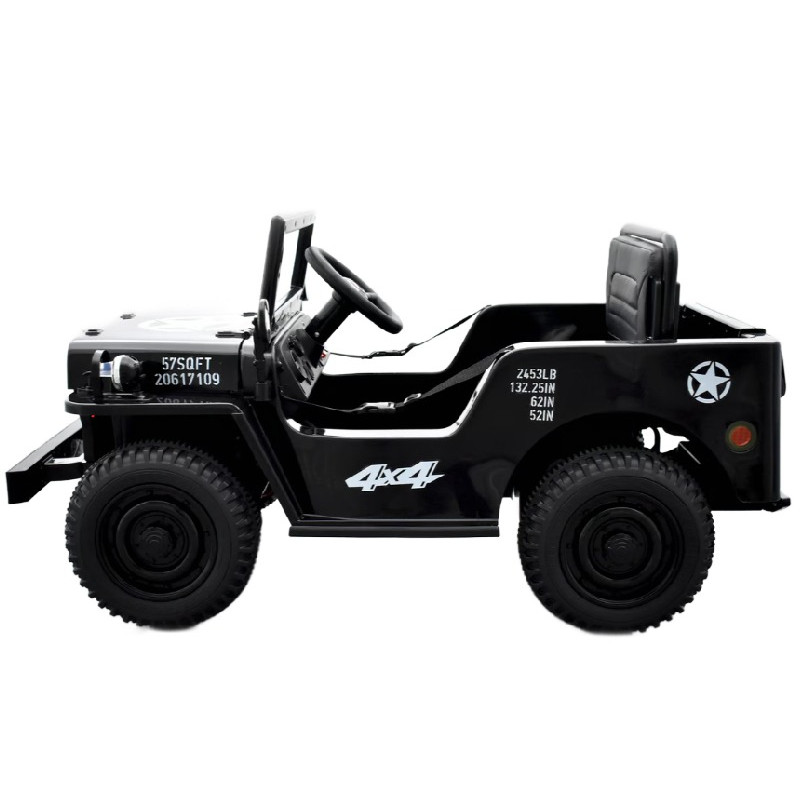 JEEP WILLYS enfant électrique 12V NOIR 1 PLACE