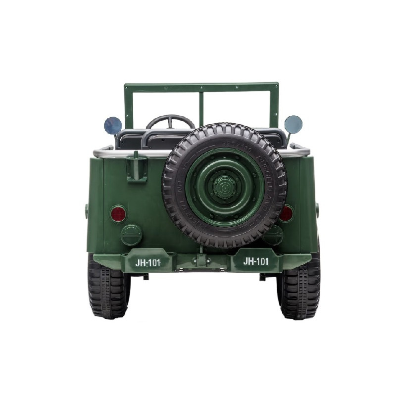 JEEP WILLYS 3 PLACES électrique enfant 24V VERT ARMÉE