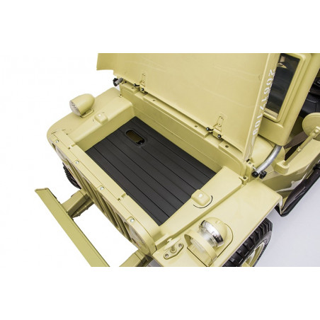 Véhicule militaire électrique enfant 3 places 24V couleur sable
