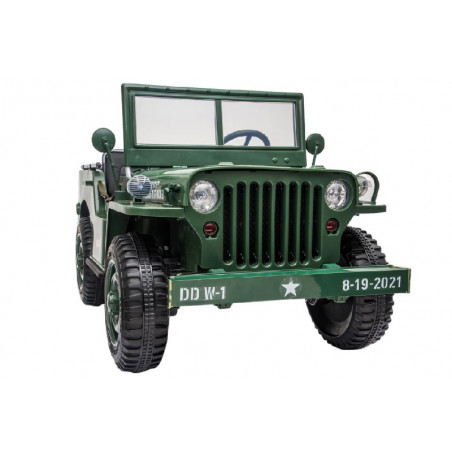 4x4 3 PLACES électrique enfant 24V VERT ARMÉE