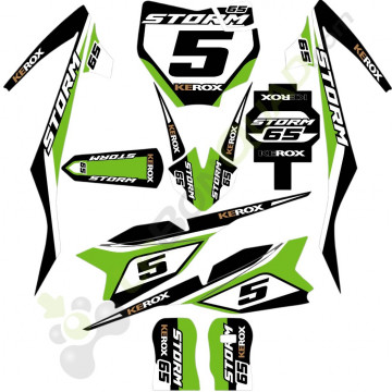 Kit décoration de moto pour enfant KEROX STORM 65 Vert