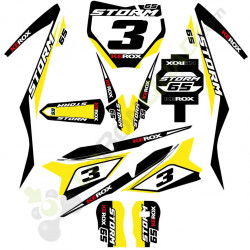Kit décoration de moto pour enfant KEROX STORM 65 Jaune