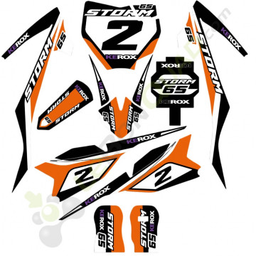 Kit décoration de moto pour enfant KEROX STORM 65 Orange