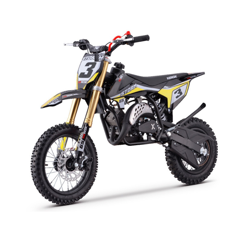 Moto enfant 65cc KEROX STORM JAUNE