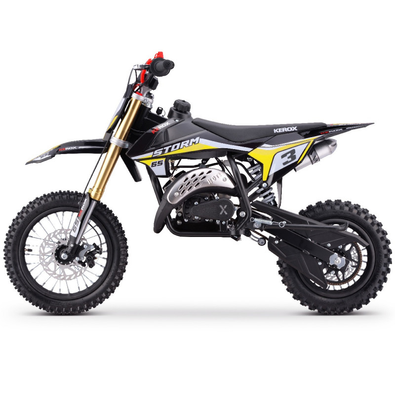 Moto enfant 65cc KEROX STORM JAUNE