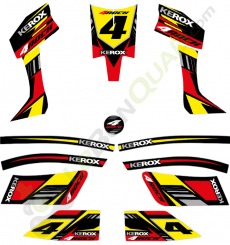 Kit décoration KEROX 4ROCK ROUGE de pocket quad
