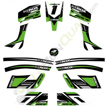 Kit décoration KEROX 4ROCK VERT de pocket quad