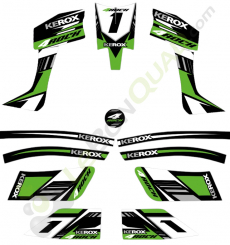 Kit décoration KEROX 4ROCK VERT de pocket quad