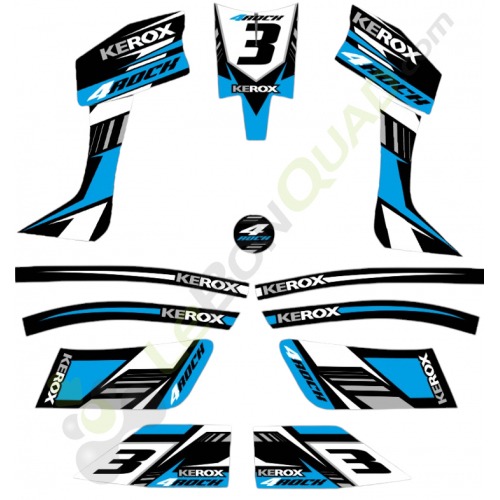 Kit décoration KEROX 4ROCK BLEU de pocket quad