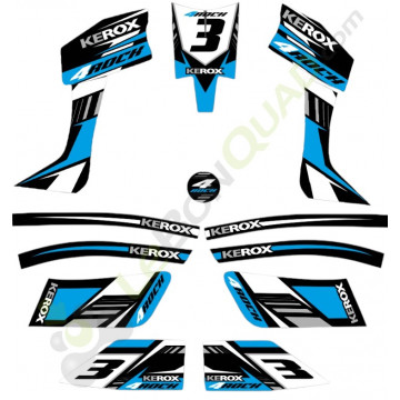 Kit décoration KEROX 4ROCK BLEU de pocket quad