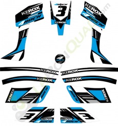 Kit décoration KEROX 4ROCK BLEU de pocket quad