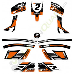 Kit décoration KEROX 4ROCK ORANGE de pocket quad