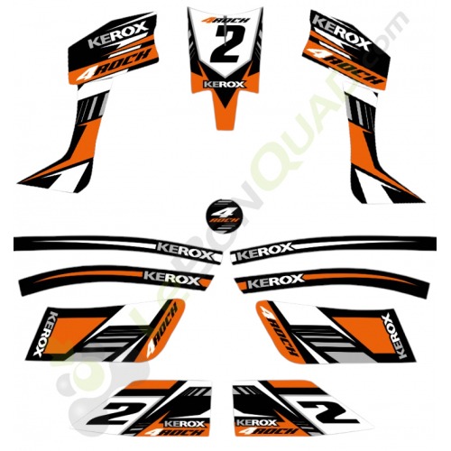 Kit décoration KEROX 4ROCK ORANGE de pocket quad Kit décoration KEROX 4ROCK ORANGE de pocket quad
