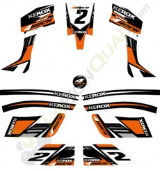 Kit décoration KEROX 4ROCK ORANGE de pocket quad