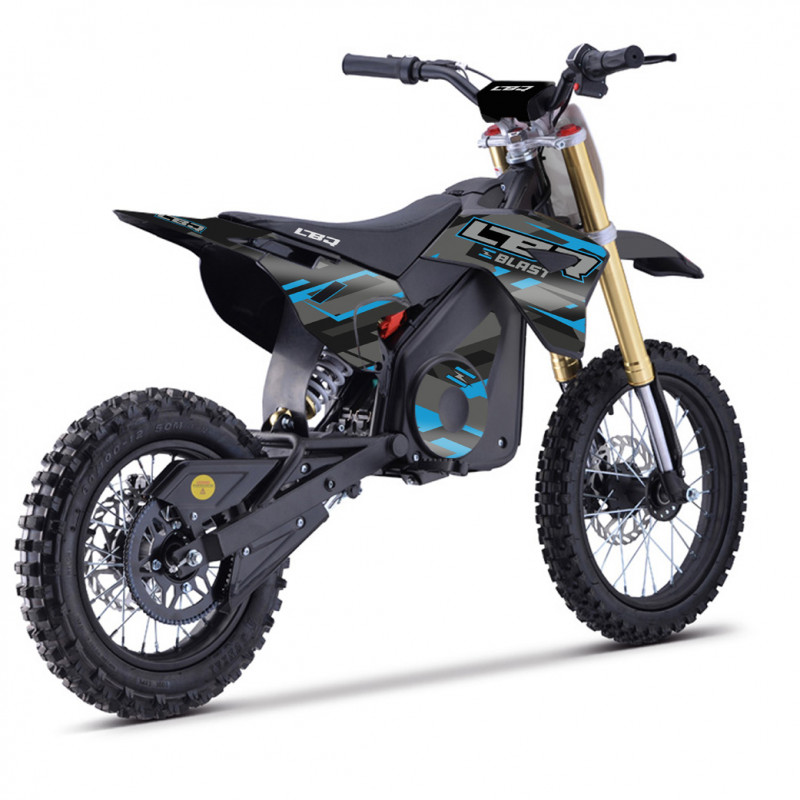 Dirt Bike électrique 1800W enfant LBQ E-BLAST BLEU