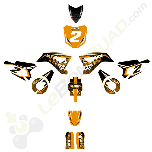 Kit décoration de moto electrique pour enfant KEROX E-STORM Orange Kit décoration de moto electrique pour enfant KEROX E-STORM Orange